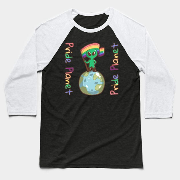 Pride Planet Baseball T-Shirt by yphien